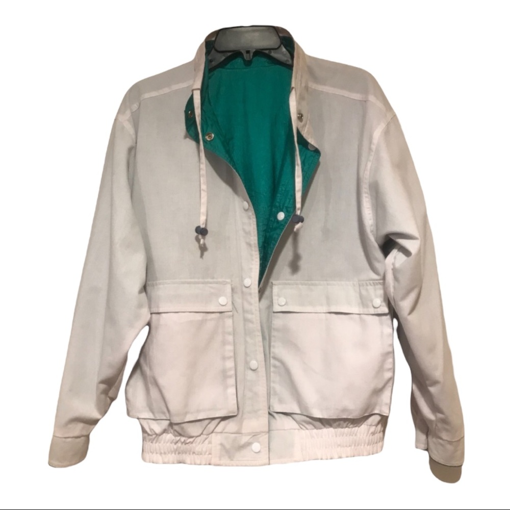 Reversible Light Weight Metallic Jacket Snap Butt… - image 3